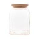 Ver imagem 1 de Pote de Vidro Com Tampa de Madeira 1 Litro Lyor