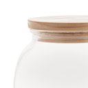 Ver imagem 2 de Pote de Vidro Com Tampa de Madeira 1 Litro Lyor