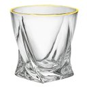 Ver imagem 2 de Jogo de Copos Premium para Whisky 300 Ml Borda Dourada Hauskraft