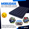 Colchão Inflável Casal 191x22x137cm Camping Casa Colchonete Acampamento Aguenta Suporta Enche Grande - 6