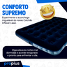 Colchão Inflável Casal 191x22x137cm Camping Casa Colchonete Acampamento Aguenta Suporta Enche Grande - 3
