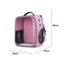 MOCHILA ROSA PET BOLSA TRANSPORTE CAO GATO CACHORRO ASTRONAUTA TRANSPARENTE - 4