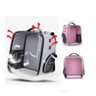MOCHILA ROSA PET BOLSA TRANSPORTE CAO GATO CACHORRO ASTRONAUTA TRANSPARENTE - 3