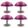 Kit 4 Abajur Luminária Cogumelo Polyutil Mesa Quarto Infantil Decoração C/ Cúpula Termoplástico Rosa - 1