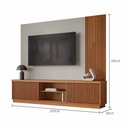 Ver imagem 2 de Painel com Rack Home Arezzo TV 75" 220cm MDF-MDP 2 Portas Off White Mavaular