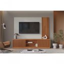 Ver imagem 4 de Painel com Rack Home Arezzo TV 75" 220cm MDF-MDP 2 Portas Off White Mavaular