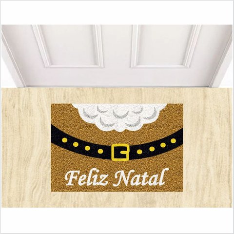 TAPETE FELIZ NATAL CINTO PAPAI NOEL MEDIDA PORTA