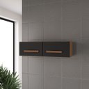 Ver imagem 1 de Aéreo Suspenso 79 Cm Multiuso para Cozinha e Lavanderia - Savana/preto