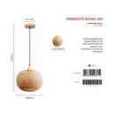 Ver imagem 3 de Pendente Bioma 295 1xe27 Fibra de Bambu G-light