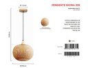 Ver imagem 3 de Pendente Bioma 295 1xe27 Fibra de Bambu G-light