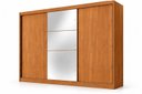 Ver imagem 2 de Guarda Roupa Casal com Espelho 3 Portas 6 Gavetas Wood Marrom/Cinamomo