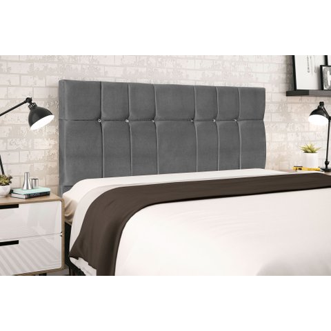 Cabeceira Casal Queen Jbe Moveis Opala 164cm Cinza Para Cama Box 158cm Decoração Quarto