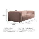 Ver imagem 3 de Kit Sofá 3 Lugares 180cm e Poltrona Cecília Linho