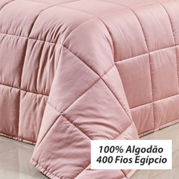 Edredom Dupla Face Super King Rosa 400 Fios Egípcio 100% Algodão 3 Peças - 2