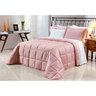 Edredom Dupla Face Super King Rosa 400 Fios Egípcio 100% Algodão 3 Peças - 4