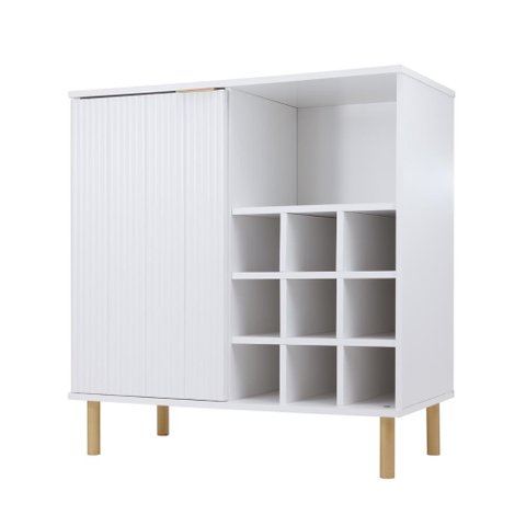 Aparador Bar Adega Ditália 2 Portas R-633 Cor:branco