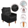Cadeira para Manicure com Puff Veludo Preto Pandora Jm Móveis - 6