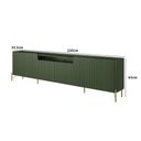 Ver imagem 2 de Rack com 4 Portas Brise para Sala 220cm Pés Metal 100% Mdf