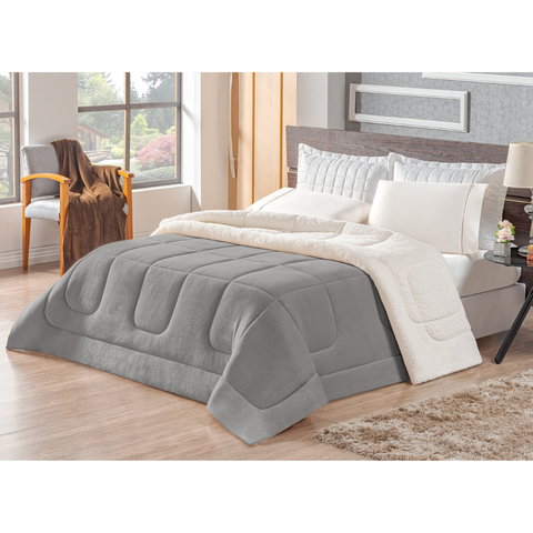 Coberdrom Soft King 1PÇ:Cinza