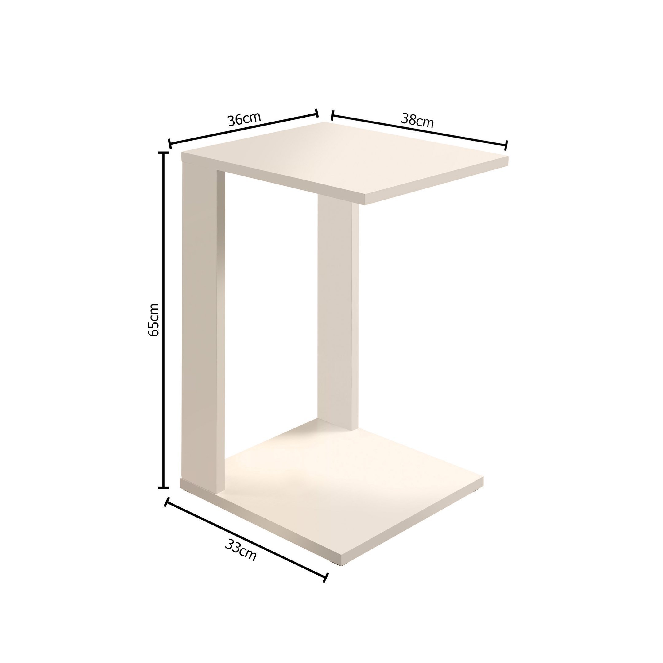 Mesa Namur Móvel Suporte Lateral Off White Para Computador - 2