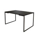 Ver imagem 1 de Mesa de Jantar Industrial 6 Lugares Preta 140x90 Base Aço Preto