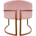 Ver imagem 6 de Poltrona Decorativa Recepção Luna Suede Cores Base de Ferro Bronze