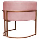 Ver imagem 5 de Poltrona Decorativa Recepção Luna Suede Cores Base de Ferro Bronze