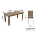 Ver imagem 3 de Conjunto Sala de Jantar Madesa Analu Mesa Tampo de Madeira com 6 Cadeiras Rustic/Floral Hibiscos Cor