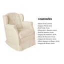 Ver imagem 6 de Poltrona Amamentação com Balanço e Puff Luxo Suede Manuela:Bege