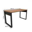Ver imagem 4 de Mesa Escrivaninha Home Office 100% Mdf Freijó/preto - Panorama Móveis
