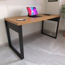 Ver imagem 2 de Mesa Escrivaninha Home Office 100% Mdf Freijó/preto - Panorama Móveis