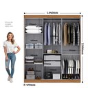 Ver imagem 3 de Guarda Roupa Casal MDP 6 Portas 2 Gavetas Slim