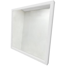 Módulo Espelho Decorativo - Kit 03 de 50x50cm TaColado Moldura Branca - 2