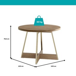 Conjunto Sala de Jantar 4 Cadeiras Belgravia Carraro Carvalho Dourado - 4