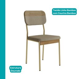 Conjunto Sala de Jantar 4 Cadeiras Belgravia Carraro Carvalho Dourado - 6