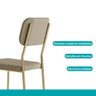 Conjunto Sala de Jantar 4 Cadeiras Belgravia Carraro Carvalho Dourado - 9