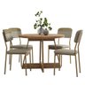 Conjunto Sala de Jantar 4 Cadeiras Belgravia Carraro Carvalho Dourado - 2