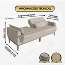 Ver imagem 4 de Sofá Cama Rivieira 2,70m em Suede Veludo Soft