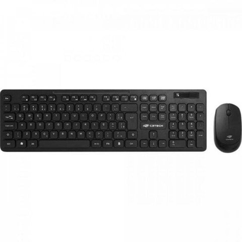 Kit Teclado e Mouse C3tech K-w20bk sem Fio Preto