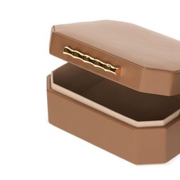 Caixa em Mdf com Revestimento Sintético Veludo Interno Mart:marrom - 2