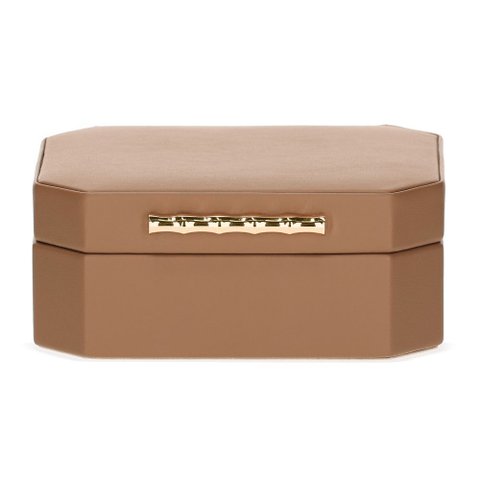 Caixa em Mdf com Revestimento Sintético Veludo Interno Mart:marrom