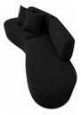 Ver imagem 3 de Sofá Curvo Orgânico Virginia 300cm Luxo Sala Boucle: Preto