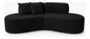 Ver imagem 4 de Sofá Curvo Orgânico Virginia 300cm Luxo Sala Boucle: Preto