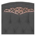Ver imagem 3 de Cabeceira Kate Veludo Cinza Escuro para Cama de Casal 1,40 Bz Home Decor