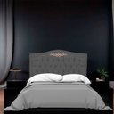 Ver imagem 6 de Cabeceira Kate Veludo Cinza Escuro para Cama de Casal 1,40 Bz Home Decor