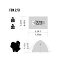 Ver imagem 6 de Barraca Camping Ntk Fox 2/3 Pessoas Leve Compacta Impermeável