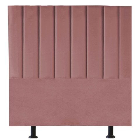 Cabeceira Cama Box Solteiro Queem Estofada Carla 100cm Linho:rosê