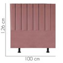 Ver imagem 3 de Cabeceira Cama Box Solteiro Queem Estofada Carla 100cm Linho:rosê