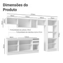 Ver imagem 3 de Armário de Cozinha Completa 100% Mdf 310 Cm Smart 02 Xa Branco