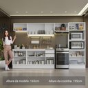 Ver imagem 4 de Armário de Cozinha Completa 100% Mdf 310 Cm Smart 02 Xa Branco